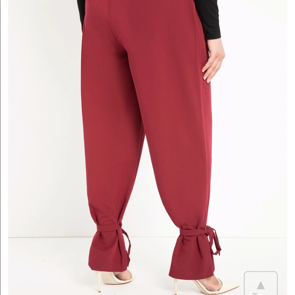 Eloquii Cabernet ankle tie pants size 24W
